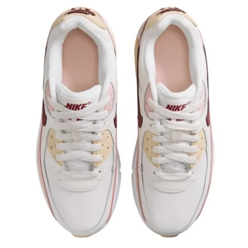 Nike Air‎ Max 90 Girls Phantom/Echo Pink/Sail/Dark Team Red Size 1.5